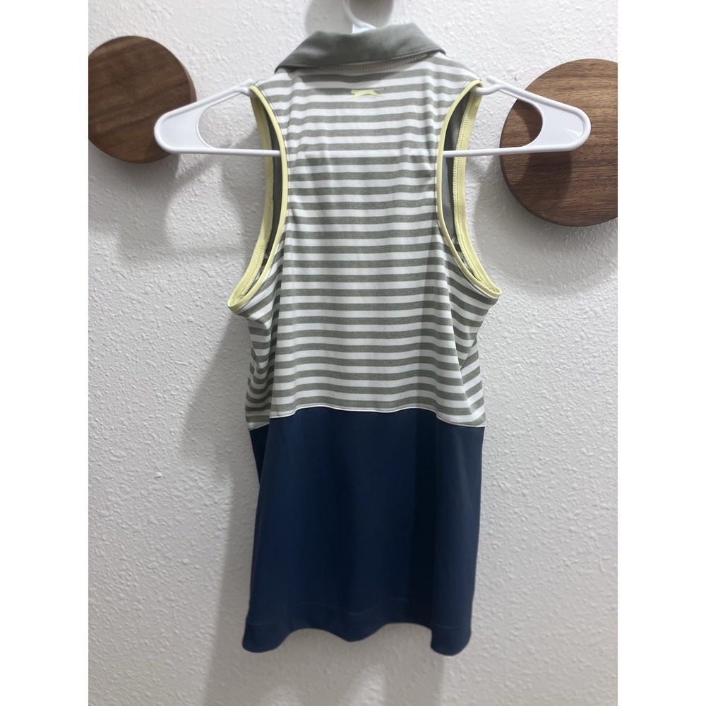 Slazenger Women's Golf Tank Navy Gray Yellow Sleeveless Size XS - Picture 5 of 11